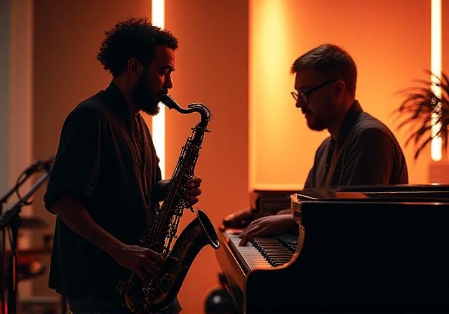 Jazz musicians improvising together