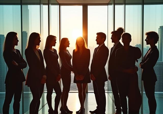 A diverse corporate team collaborating with musical instruments in a modern Manila office space